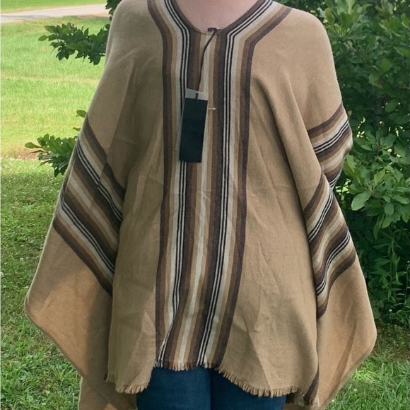 Nili Lotan wool blend poncho sweater one size New With Tags - Picture 7 of 16